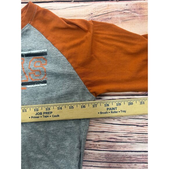 Texas Longhorns Pro Edge Long Sleeve Tshirt Large Vintage Print Raglan - Picture 5 of 5
